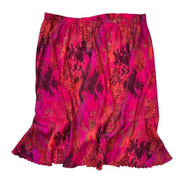 VTG Womens Fairy Whimsy Skirt Floral Abstract Cottage Artsy 24W Elastic 90s Y2K - Picture 2 of 7